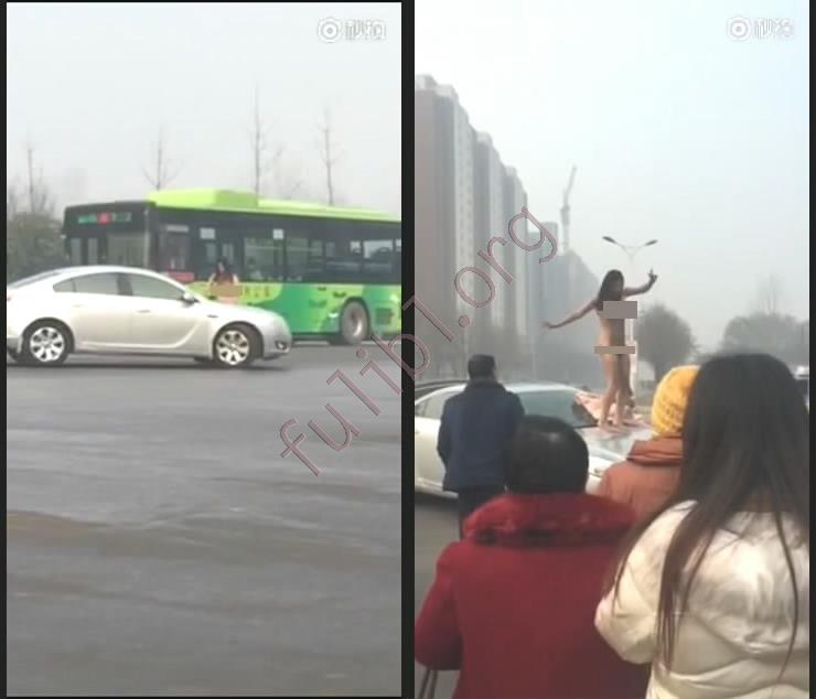 实拍 公路上身材很好的姑娘不知道受啥刺激了 L体拦车跳舞[1V/28M]