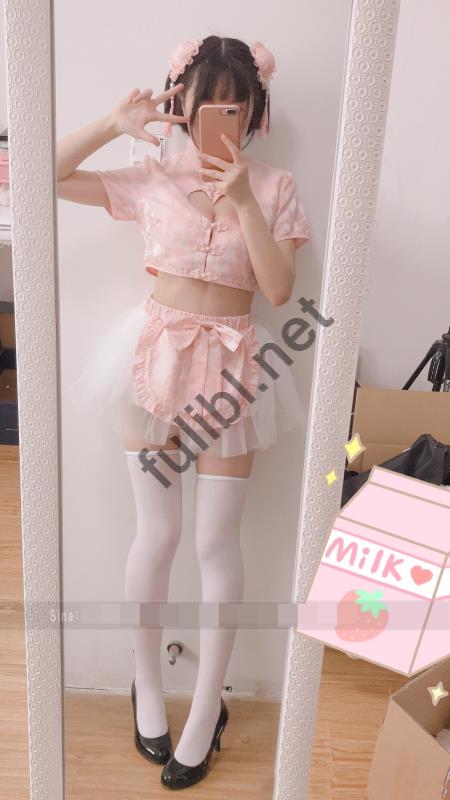 福利姬@一只肉酱阿 - 粉色露胸旗袍[14P+1V/191M]