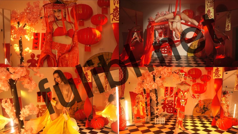 俄罗斯舞姬@kittycaitlin+meganmeow 戴着跳蛋跳中国古风裸舞[3V/15.0G]